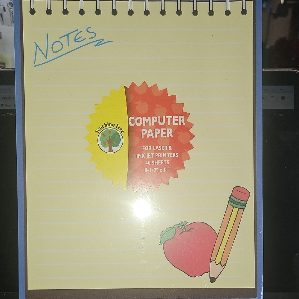 School Themed Computer Paper 40 Sheets 8½ X 11 NWT